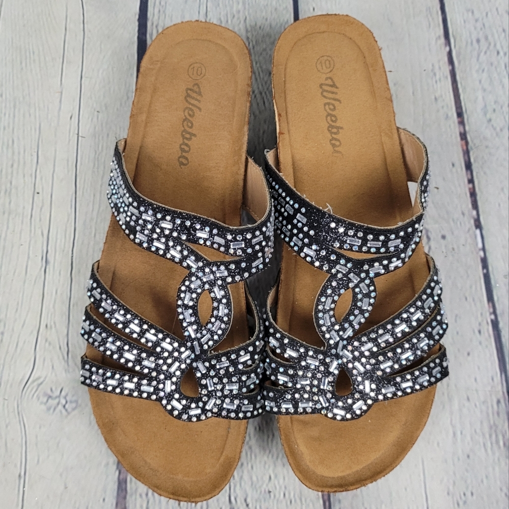 WEEBOO | slip-on gem & sparkly sandals